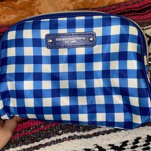 Bath and body works gingham pattern bag